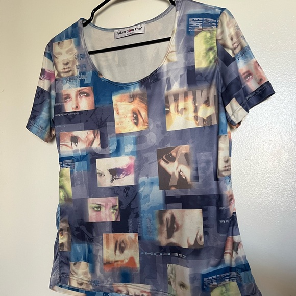 adam pour eve Tops - Women's Multicolor Graphic Tee